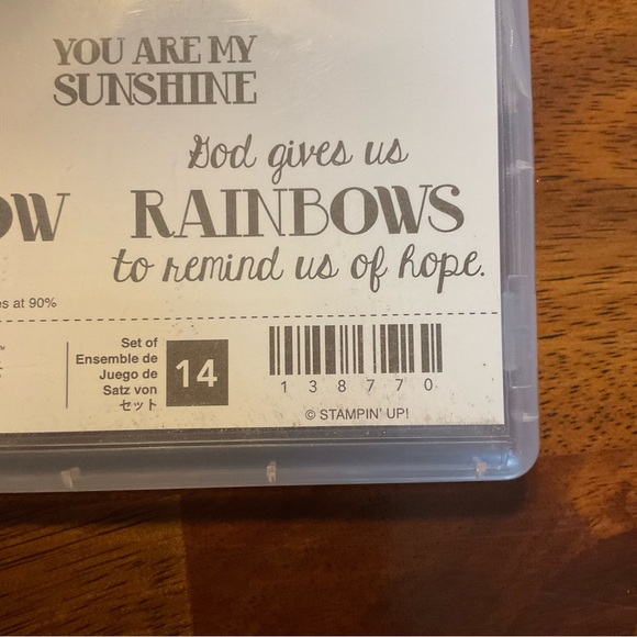 Stampin Up! Over the Rainbow set of 14 clear mount stamp set - Picture 2 of 6